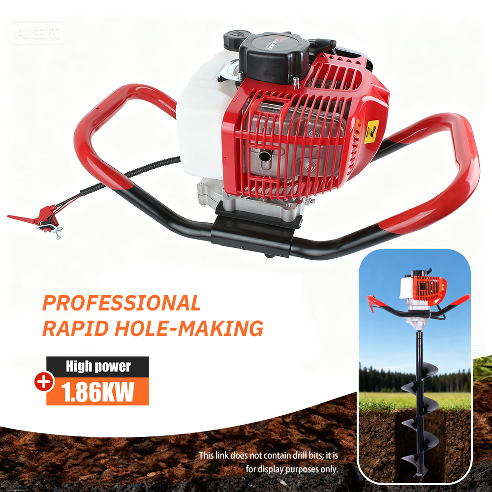 Post Hole Digger - 1.86KW Gas Powered Earth Auger Professional