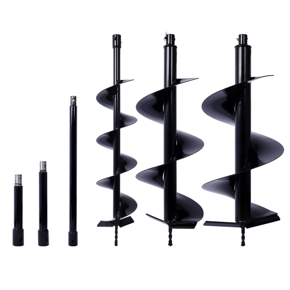 Post Hole Digger - 6+10+12 Inch Auger Drill Bit Set
