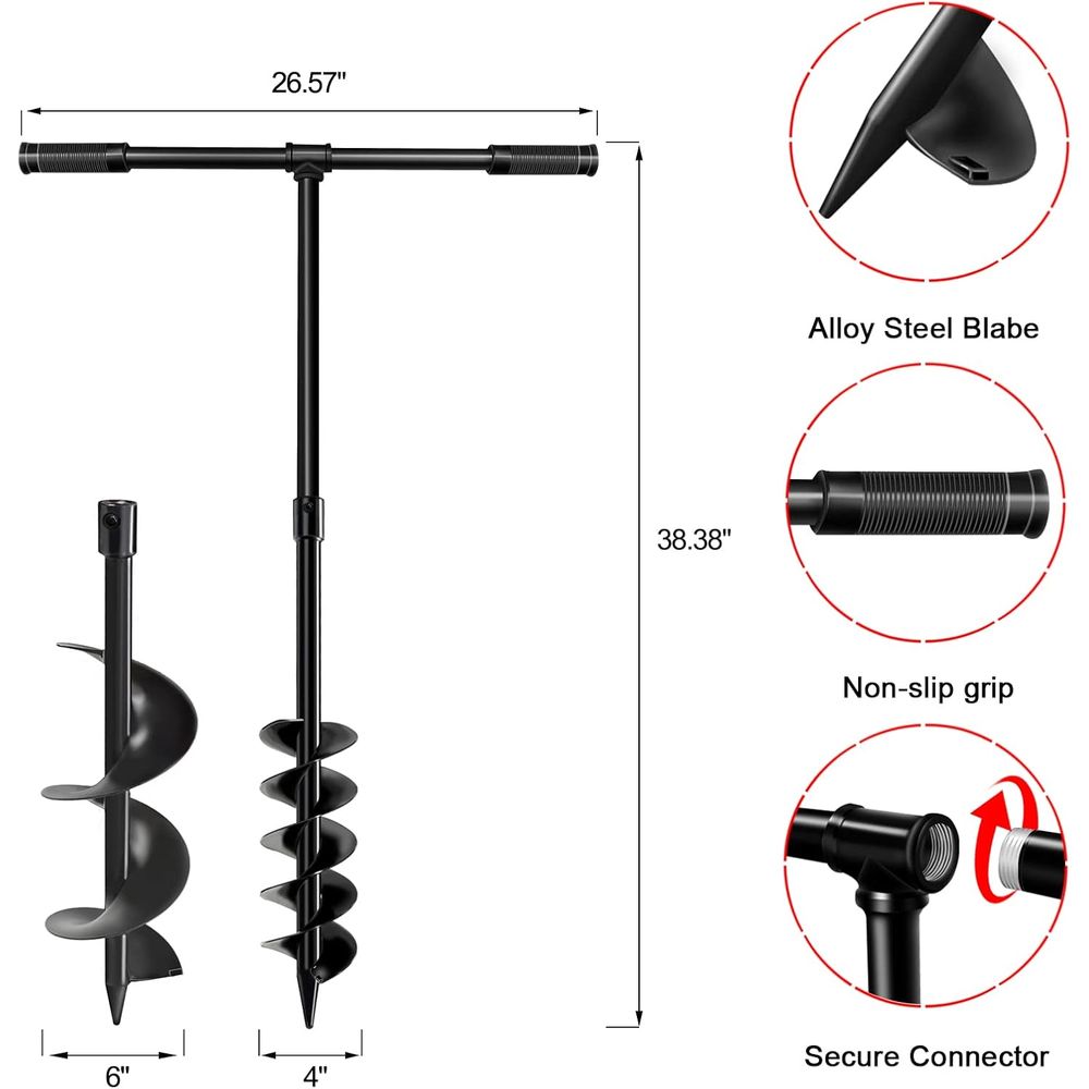 Hand-Crank Spiral Auger for Pl - Post Hole Digger recensie en prijs